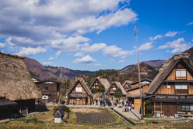 Shirakawa идет стоковое изображение