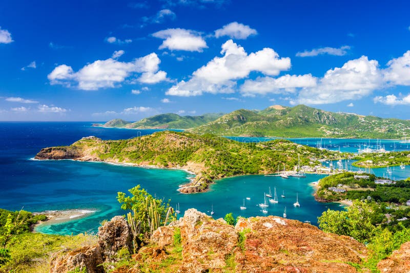 Shirley Heights, Antigua and Barbuda view from the overlook. Shirley Heights, Antigua and Barbuda view from the overlook.