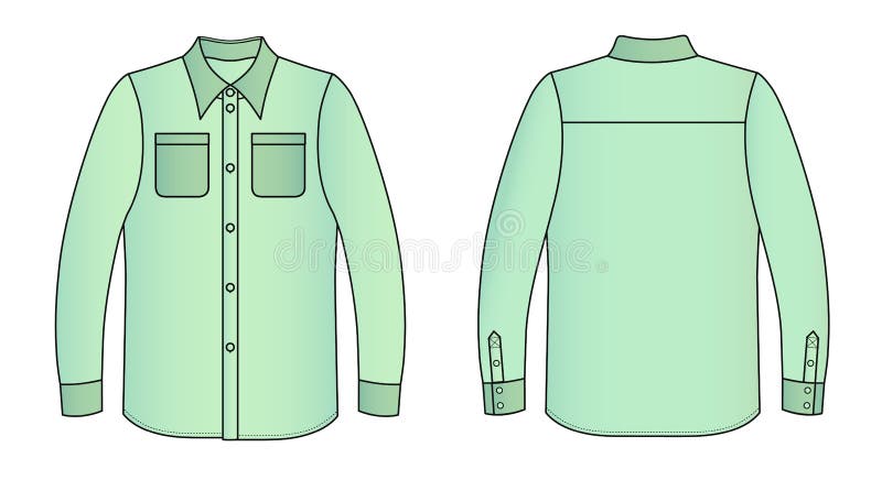 Shirt stock vector. Illustration of sleeved, casual, back - 14544548