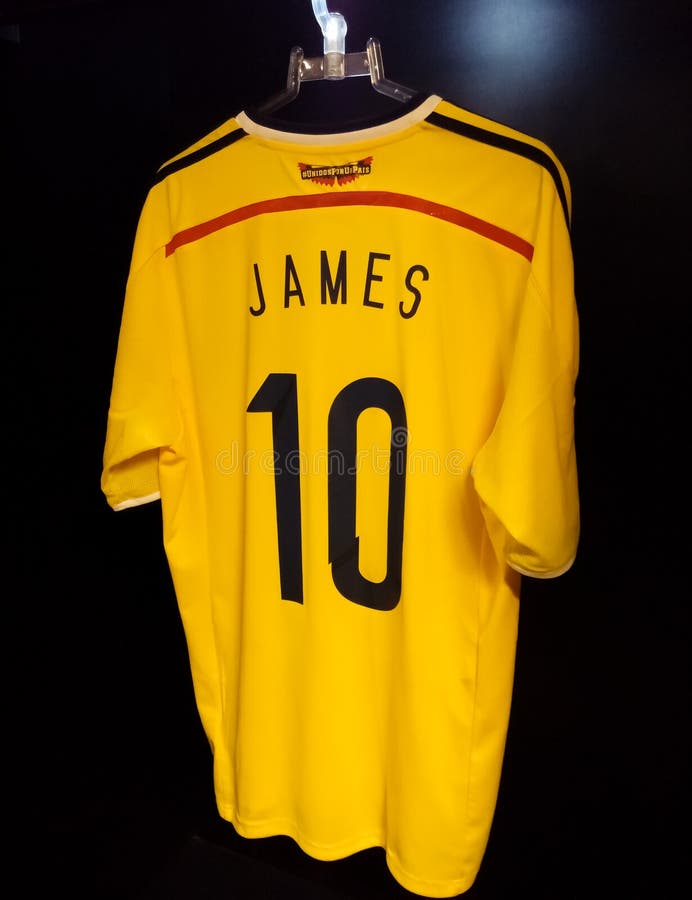 Shirt of the Colombian Soccer National Team. 10, Rodriguez. Editorial Photography - of black, rodriguez: 128884082