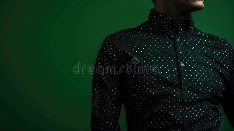 Shirt grüner Polka Punkt Hintergrund stock abbildung