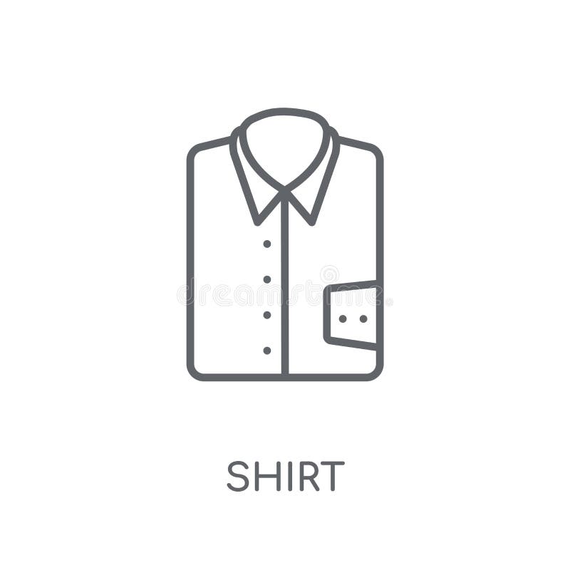 Shirt linear icon. Modern outline Shirt logo concept on white ba stock illustration