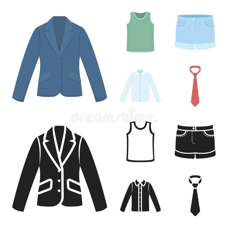 Shirt with Long Sleeves, Shorts, T-shirt, Tie.Clothing Set Collection ...