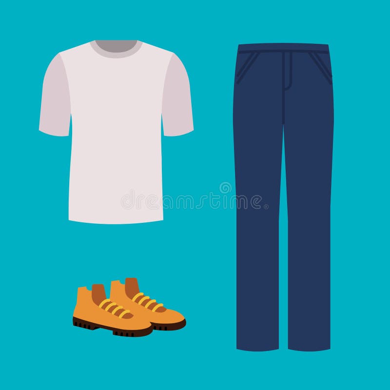 Shirt with pants and boots stock vector. Illustration of formal - 134162802