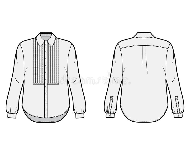 Men Button Down Shirt Design Template 