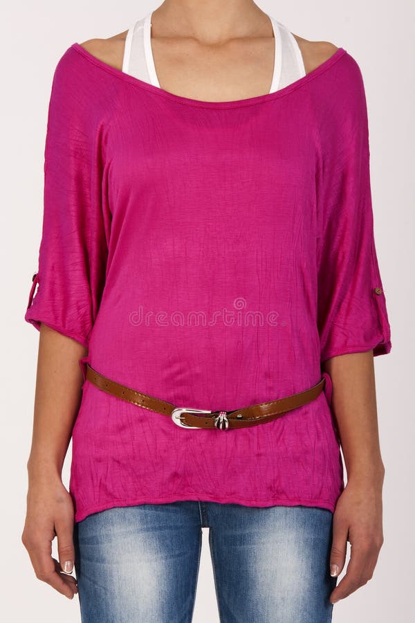 Shirt and Top with Belt stock photo