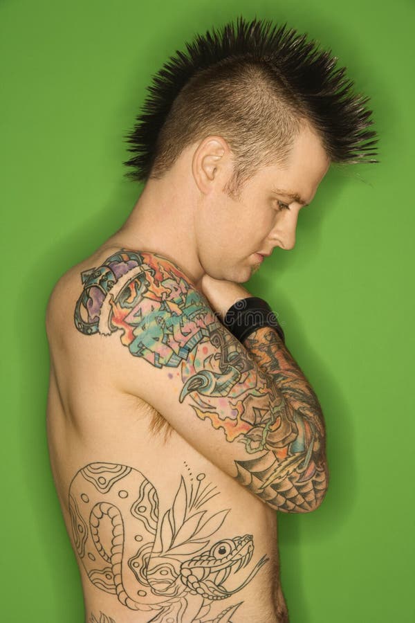 Shirtless Male with Tattoos. Stock Image - Image of alternative, style: 2045557 Shirtless Male with Tattoos. Stock Image - Image of alternative, style: 2045557