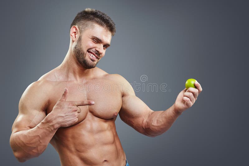 Shirtless bodybuilder stock image. Image of built, male 