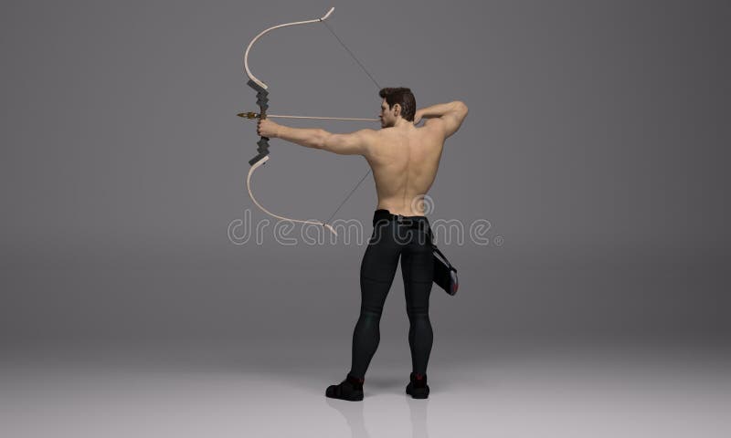 picture Jumping Archery Poses dreamstime com