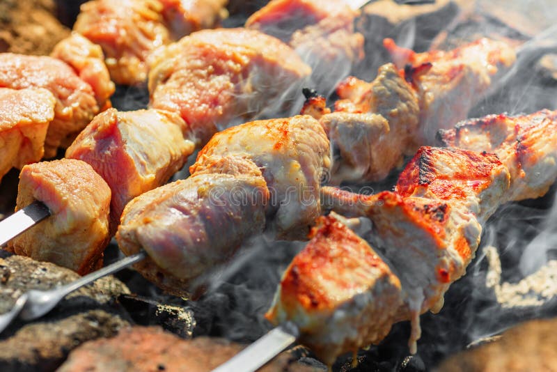 Shish kebab stock photo. Image of hunger, delicious, smoke 39886264