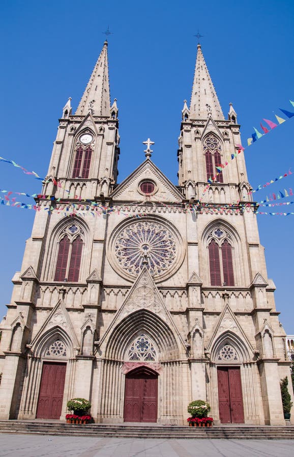 Shishi Sacred Heart Cathedral in Guangzhou,China stock image Shishi Sacred Heart Cathedral in Guangzhou,China stock image