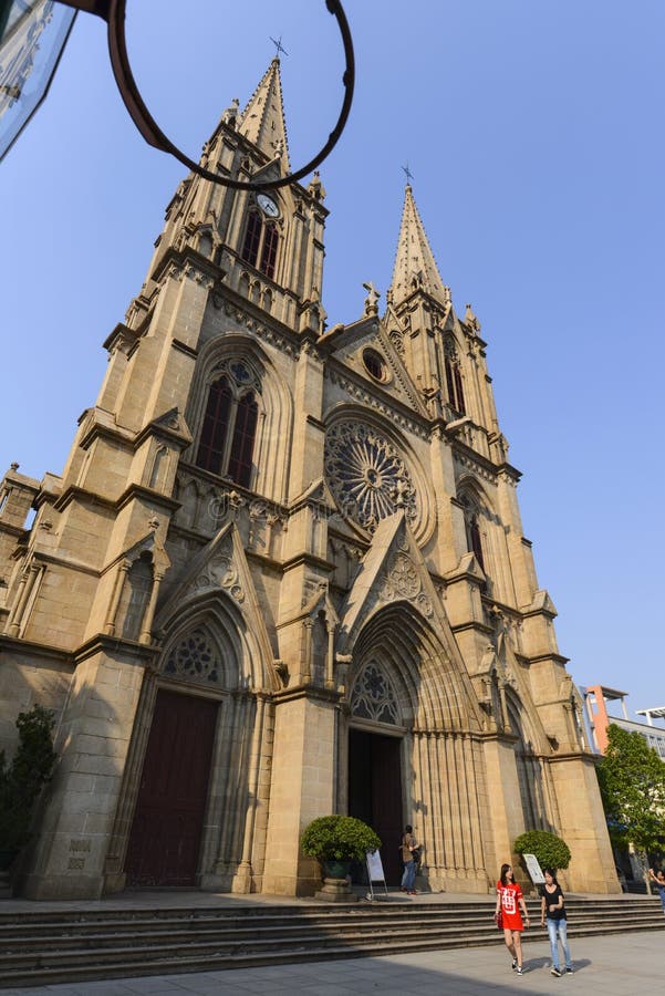 Shishi Sacred Heart Cathedral in Guangzhou,China stock photos Shishi Sacred Heart Cathedral in Guangzhou,China stock photos