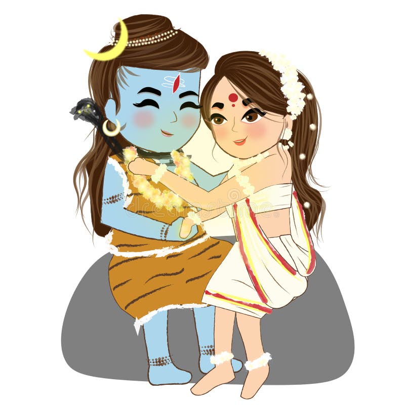 Shiv Parvati Ji Cute Shivratri Illustration of Lord Shiva and Parvati Ji  Stock Illustration - Illustration of shivratri, indian: 248246994
