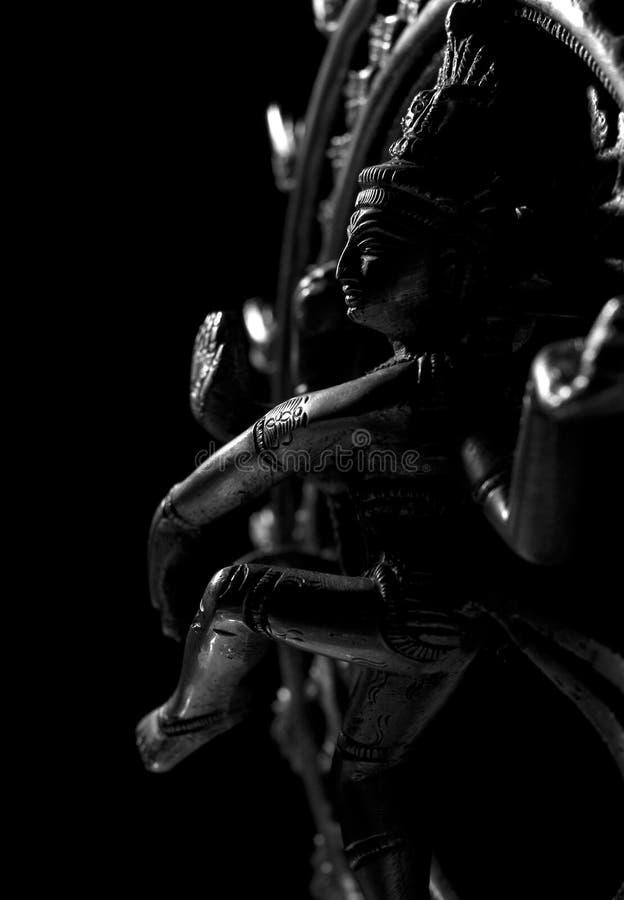 Shiva, a Hindu God, on Black Background Stock Photo - Image of bharata,  classical: 8886314