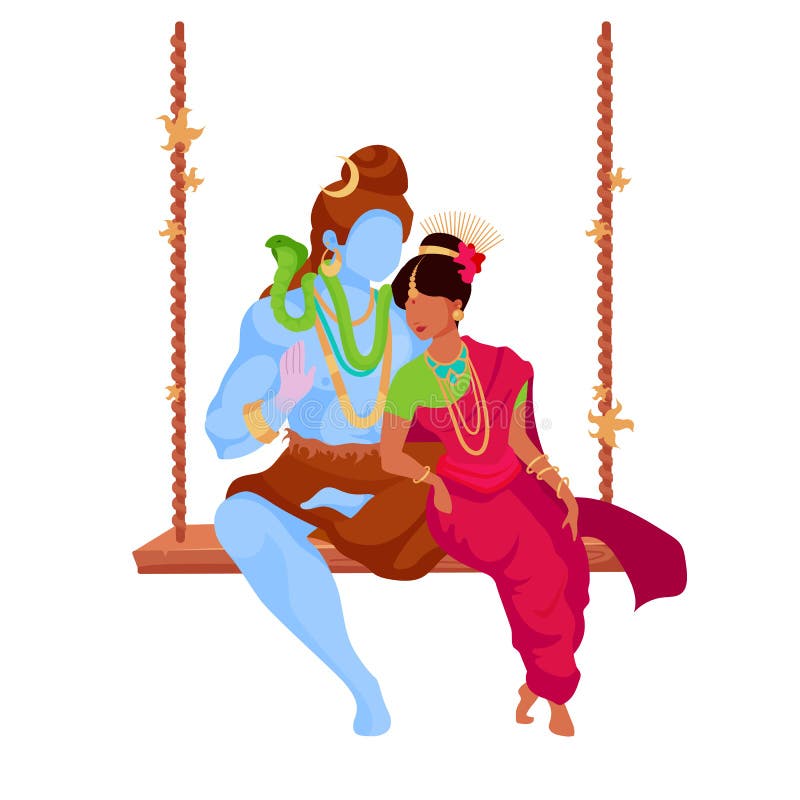 Shiva and Parvati Flat Color Vector Faceless Characters Stock Vector - Illustration of indian, shiva: 188501046 Shiva and Parvati Flat Color Vector Faceless Characters Stock Vector - Illustration of indian, shiva: 188501046