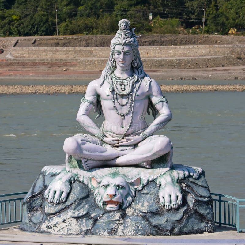 Shiva Statue in Rishikesh, India Stock Image Image of ashram
