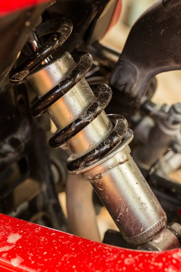 Shock Absorber of Motorcycle Stock Image Image of bounce, spiral 57985403
