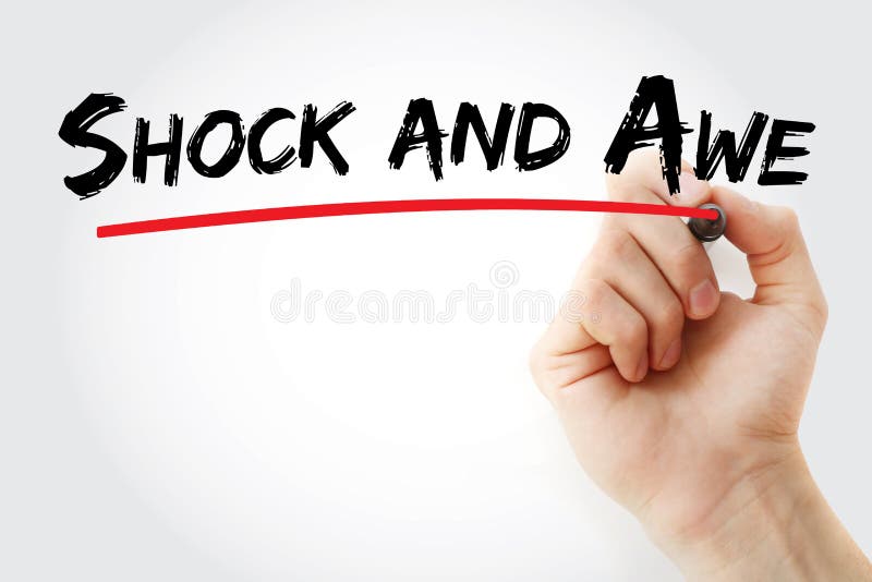 Shock And Awe Text With Marker Stock Image Image of conceptual
