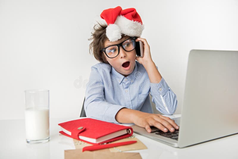 Anxious child is having unpleasant conversation on smartphone royalty free stock photography Anxious child is having unpleasant conversation on smartphone royalty free stock photography