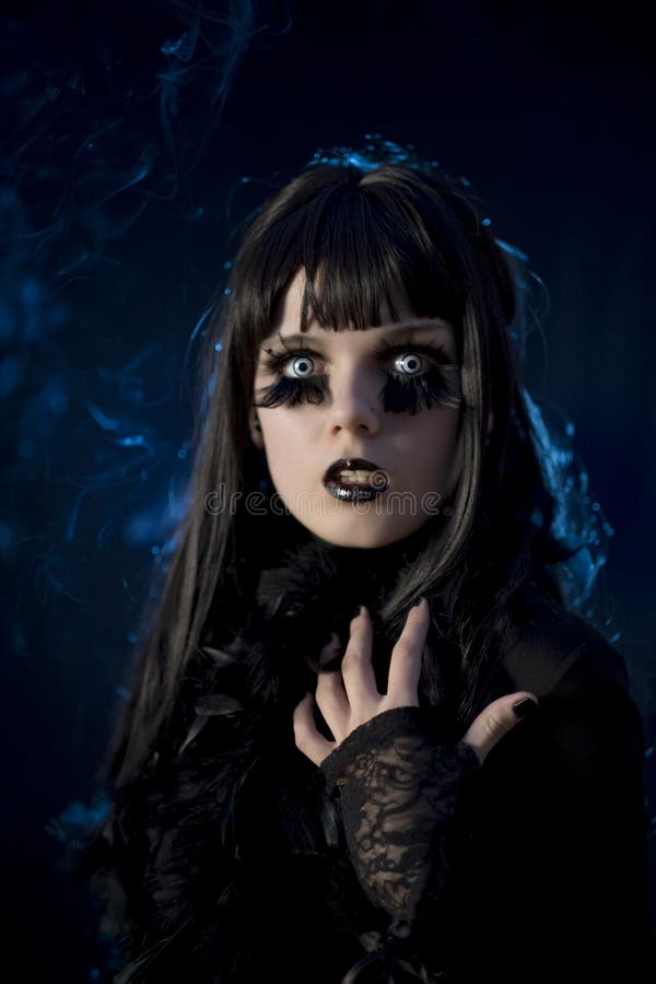 Shocked weird girl with creative make-up royalty free stock photography Shocked weird girl with creative make-up royalty free stock photography