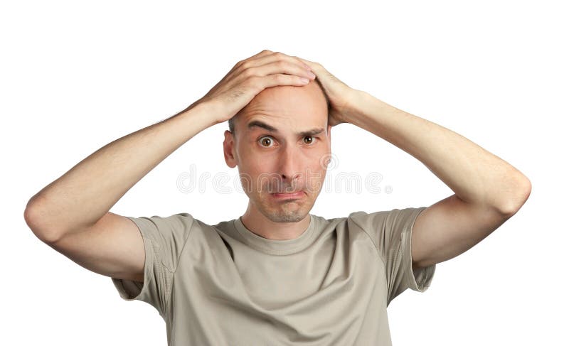 Shocked young man royalty free stock image