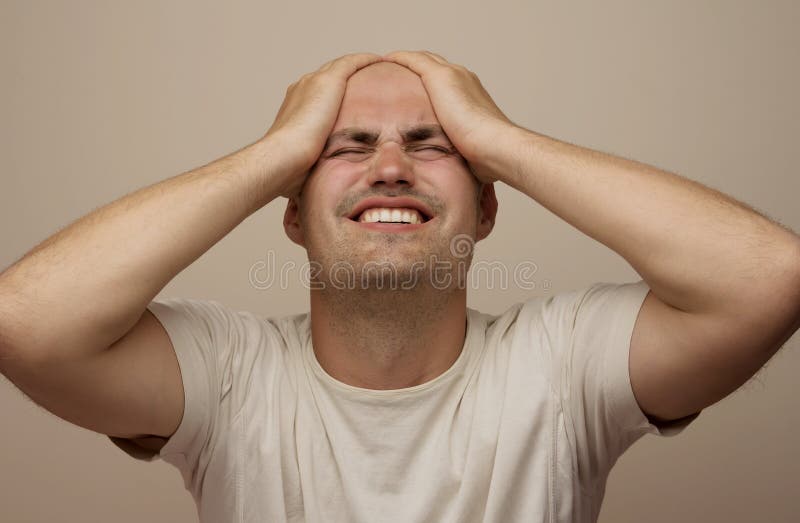 Shocked young man royalty free stock images