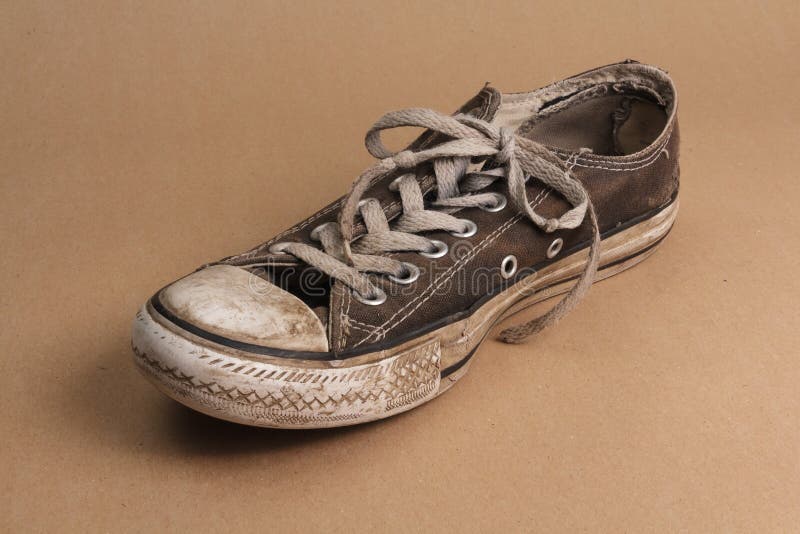 Shoe In Really Bad Condition Stock Image - Image of clothing, lace