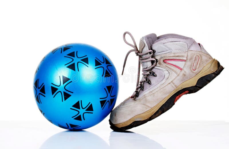 Ball and shoe stock photo. Image of game, athletic, equipment 9430242