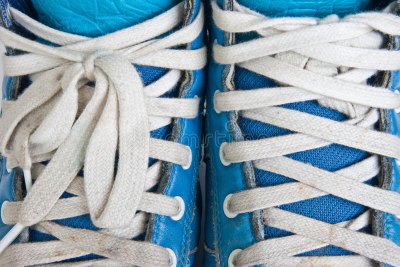 Shoe blue stock photo. Image of trainers, used, blue 19843178