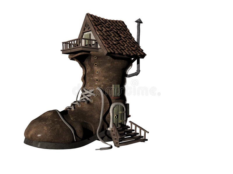 641 Fairy Tale Old Shoe House Stock Illustration Illustration of