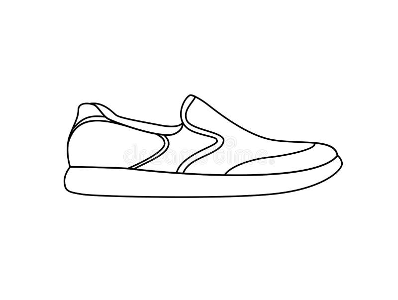 One Line Of Shoe Continuous Drawing Minimal Design On White Background ...