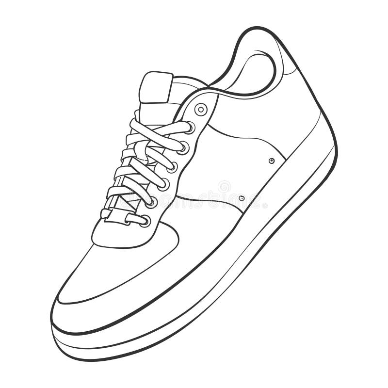 Predict Kilimanjaro Compatible with Shoe Line Drawing. Shoes Sneaker Outline Drawing Vector, Black Line  Sneaker. Vector Illustration. Stock Vector - Illustration of outline,  object: 207643355