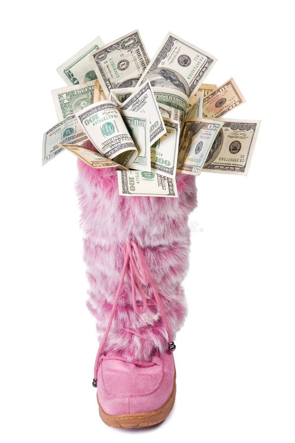 Shoe with money stock photo. Image of money, paying, american 12714248