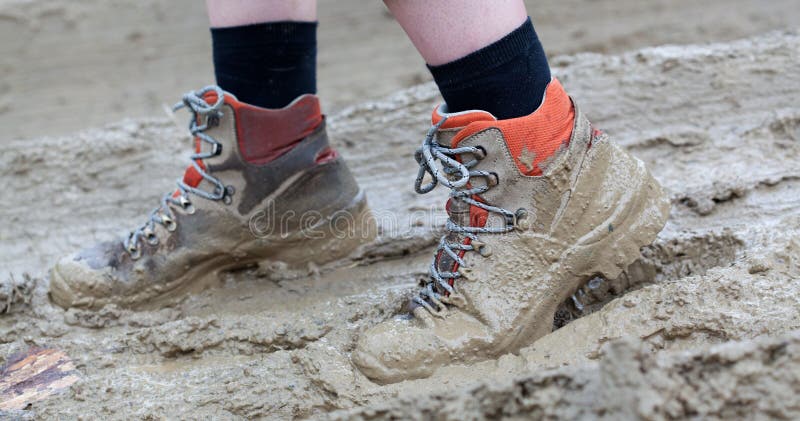 Shoe in mud stock photo. Image of nature, person, activity - 20944192