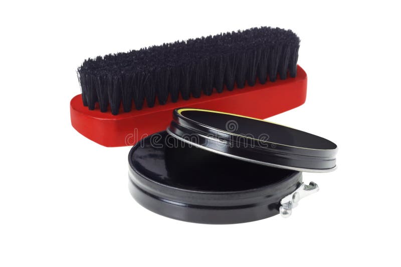 Shoe Polish and Brushes stock photo. Image of protection 55855394