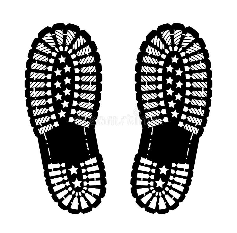 Shoe print stock vector. Illustration of detail, hiking 42191064