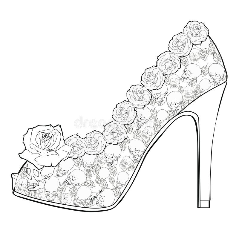 High Heel Shoe Coloring Page