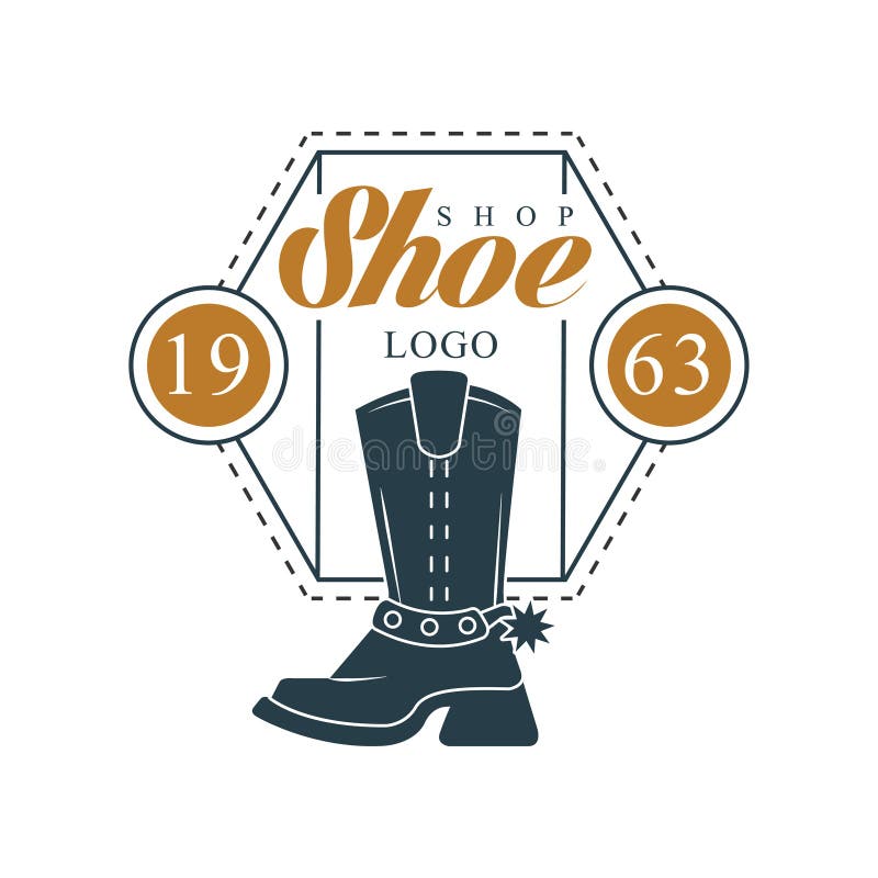 Shoe Shop Logo, Estd 1963 Vintage Badge for Footwear Brand, Shoemaker ...