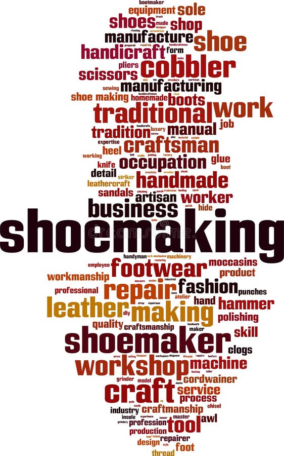 Shoemaker word cloud stock vector. Illustration of making 162422650