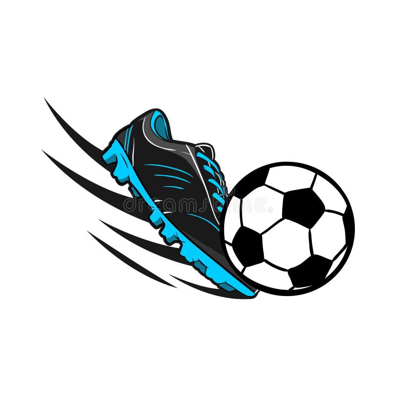 Soccer Shoes Football with Balll Illustration Vector Stock Vector -  Illustration of play, diagram: 120817871