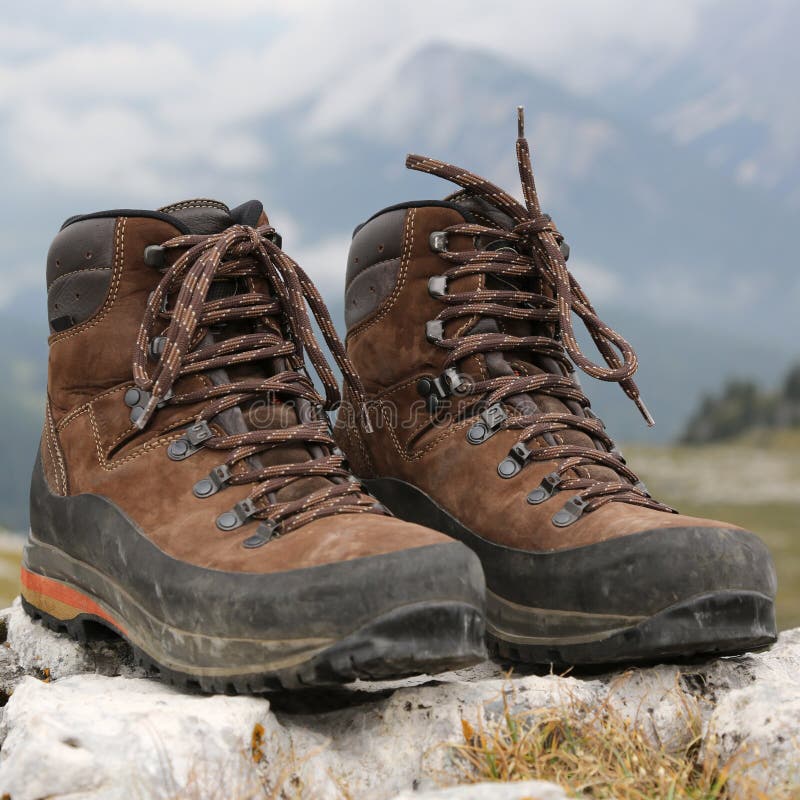 Hiking Boots in the Mountains Stock Image Image of recreation, copyspace 34864807
