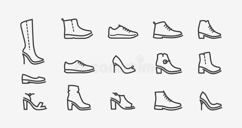 Shoes icon set. Fashion, shoeshop concept. Vector illustration