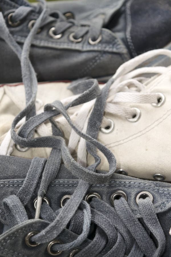 Shoes and laces stock photo. Image of foot, closeup, white - 61945554