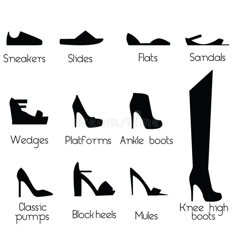 Shoes models for women stock vector. Illustration of design - 73261441
