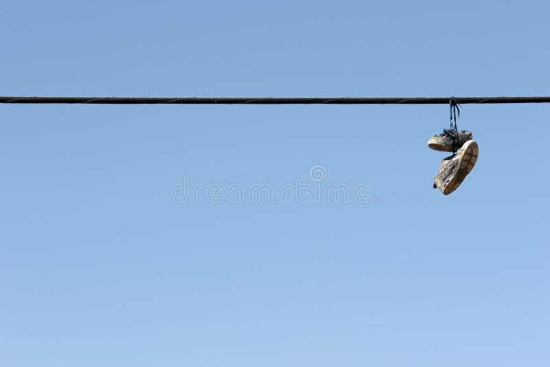 A6 shoes hanging from power lines clearance