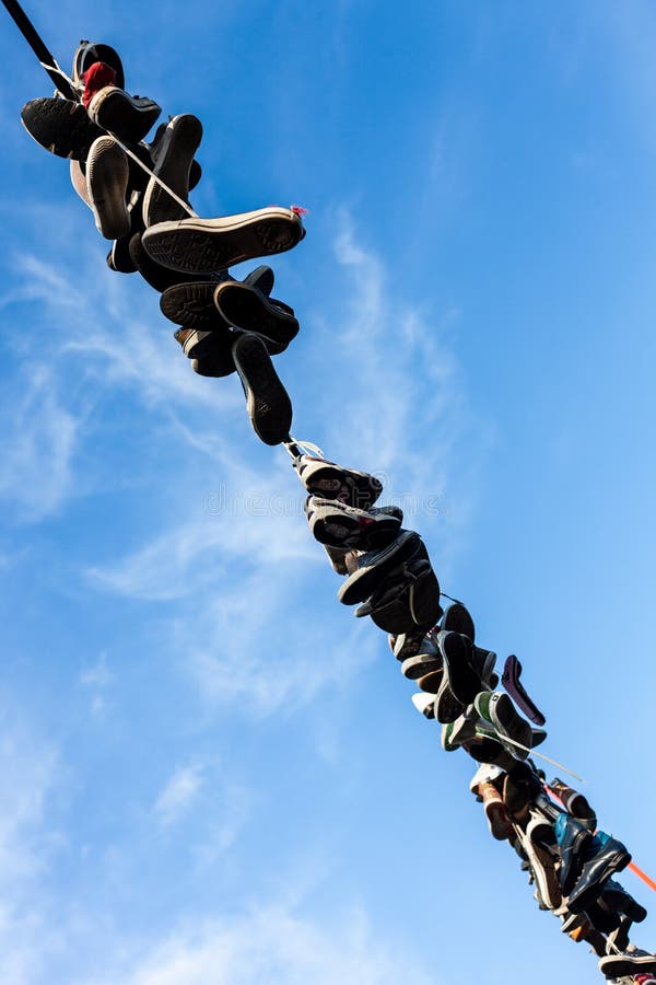 Tennis Shoes Hanging Power Line Stock Photos Free & RoyaltyFree