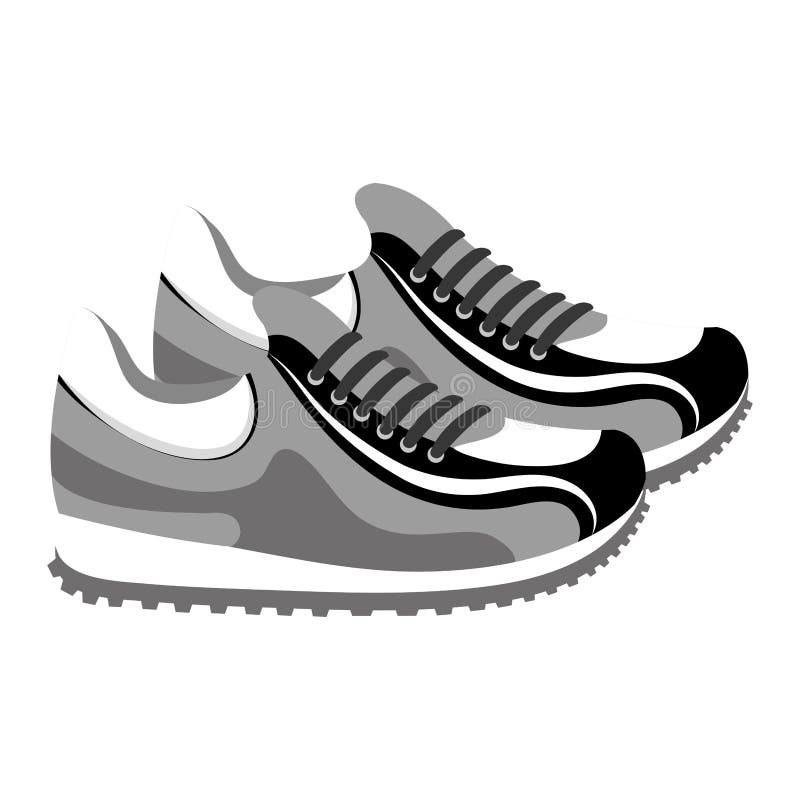 Shoes tennis isolated icon stock vector. Illustration of vector - 81713036