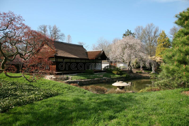 Shofuso Japanese House and Garden in spring, Philadelphia, PA, USA