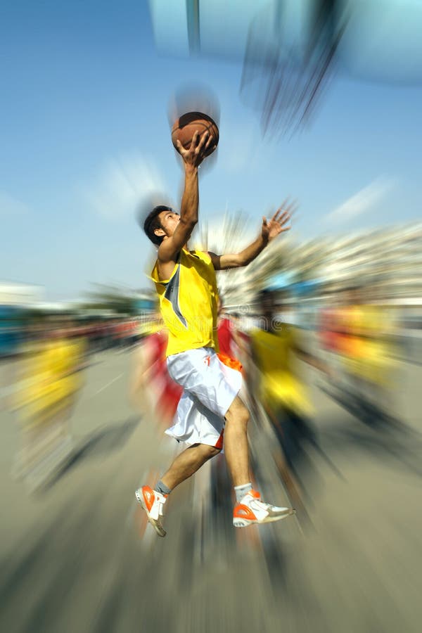 Shoot a Basket(motion Blur) Stock Photo Image of determination