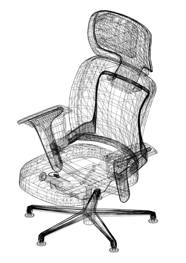 Office Chair Design Architect Blueprint - isolated